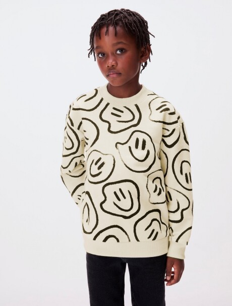 BUZO INFANTIL ESTAMPADO BEIGE