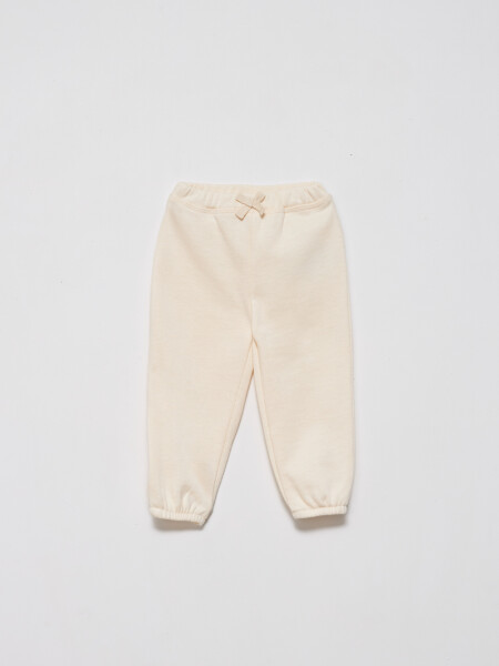 Pantalón deportivo liviano Crema