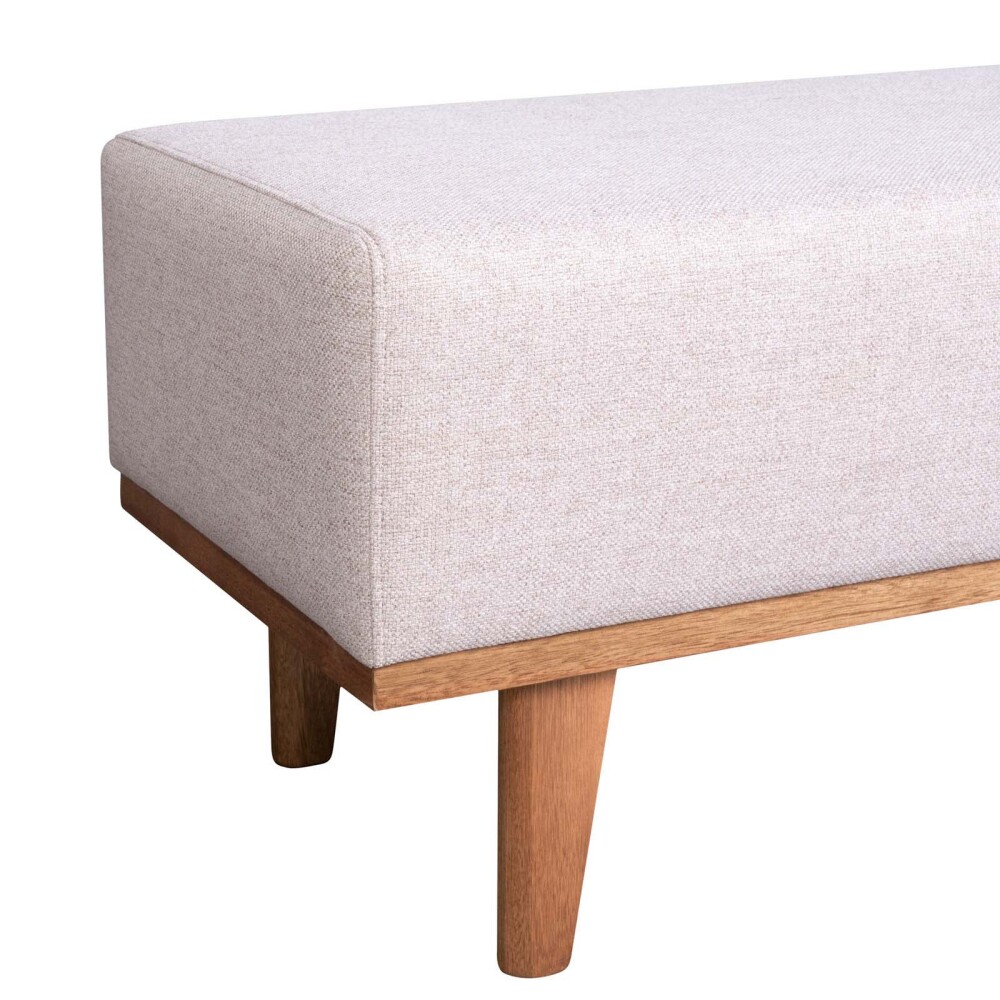 PIE DE CAMA MADERA NATURAL-BEIGE BURDEOS