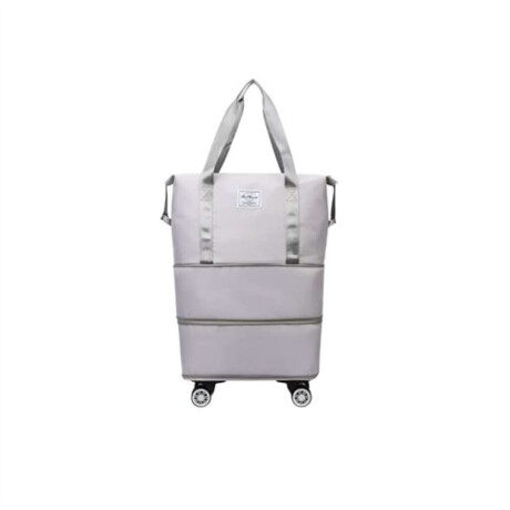 Bolsa plegable con rueditas para viaje Gris