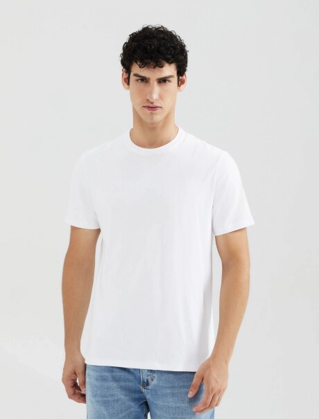 CAMISETA BÁSICA MANGA CORTA BLANCO