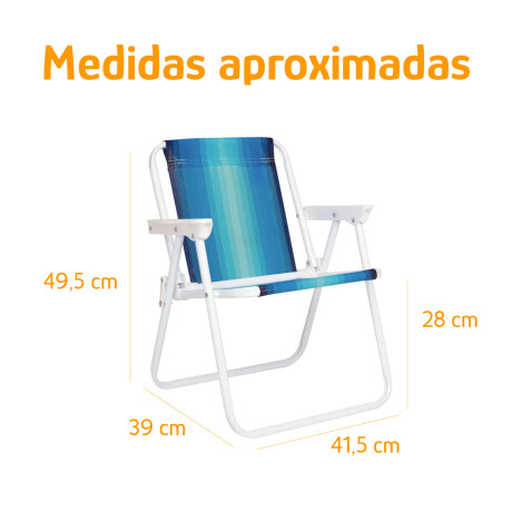 Silla Infantil Alta Acero Mor Plegable Reforzada 30kg Azul/celeste