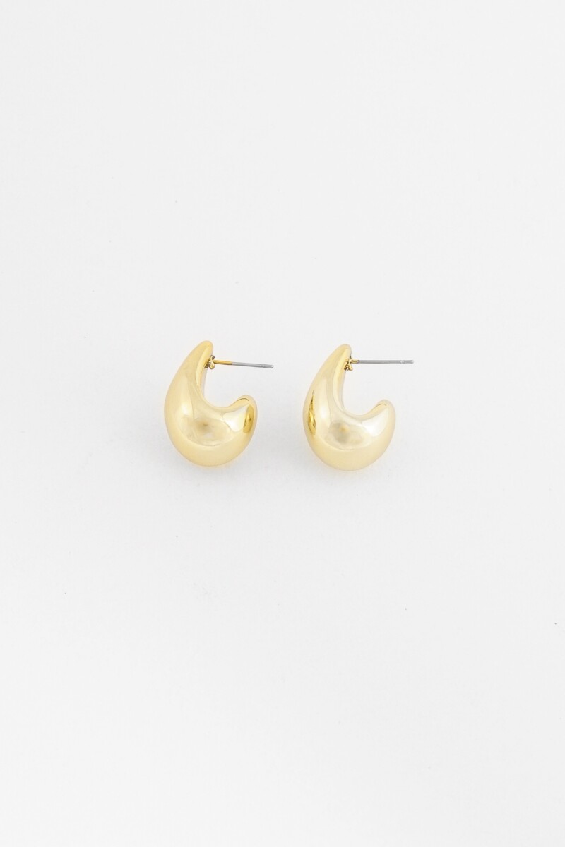 Aros gota bold dorado