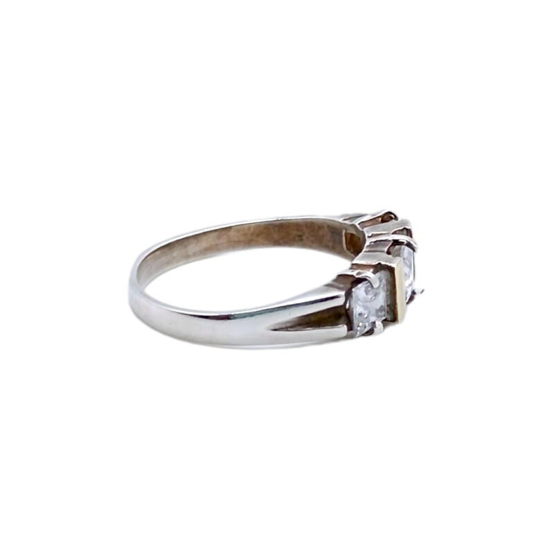 Anillo Trilogy-Plata y Oro-Piedra Zirconia-AN5006 conpiedra