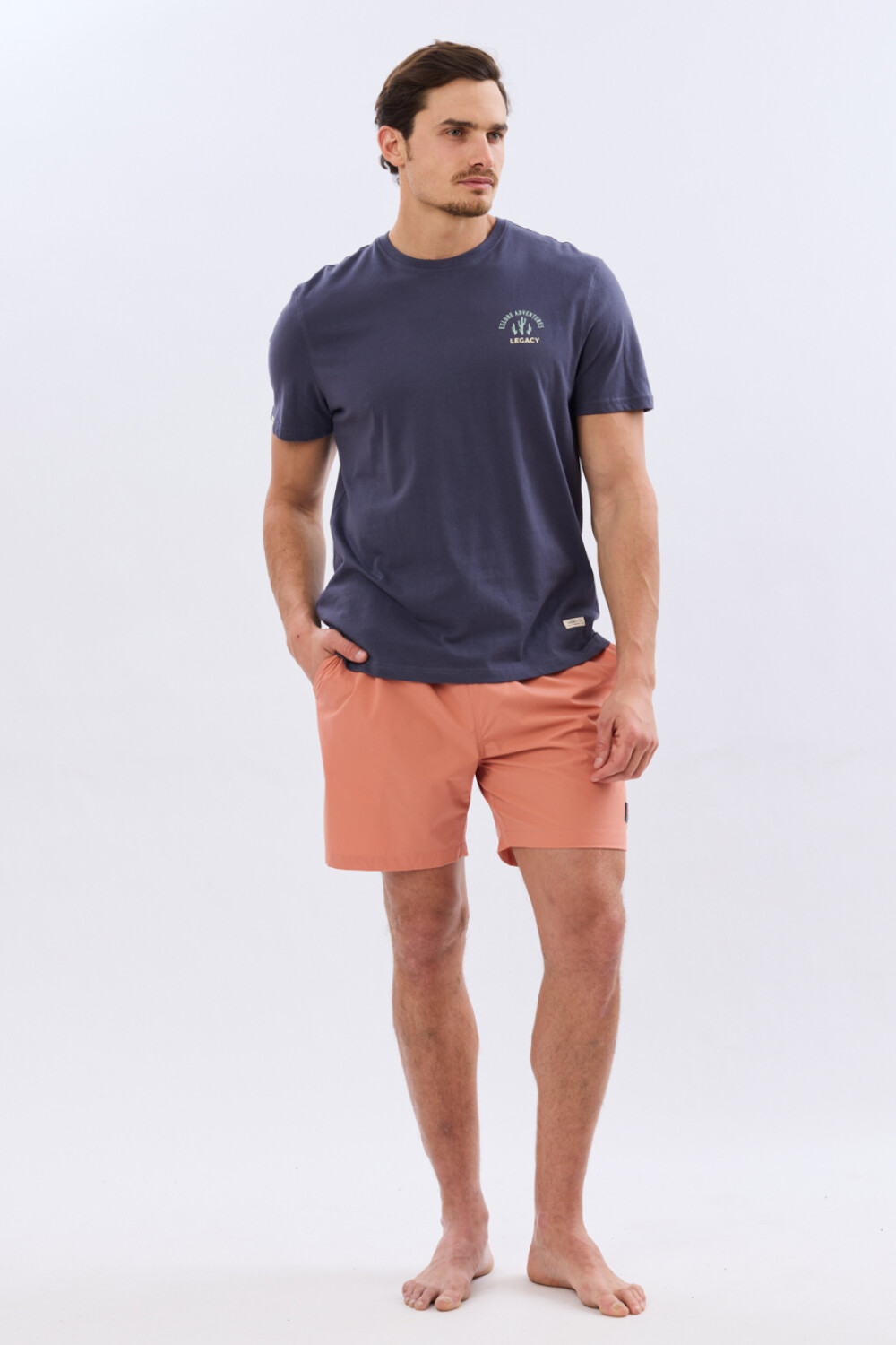 SHORT DE BAÑO FLEX LISO Coral
