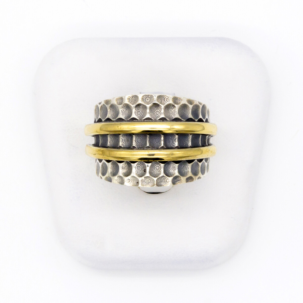 Anillo de plata 925 y double en oro 18 ktes. 