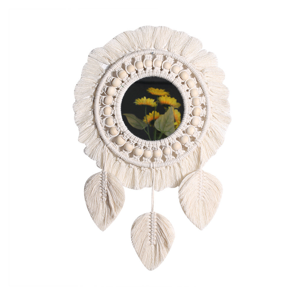 Espejo Redondo Tejido En Macrame 30CM Espejo Redondo Tejido En Macrame 30CM
