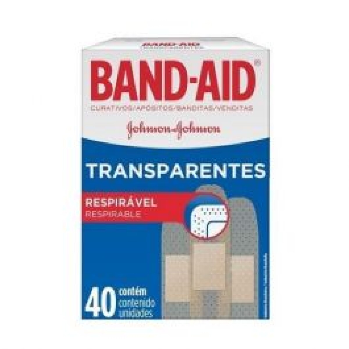 Curitas Band Aid Transparente 40 x 30 – Protección de Cortes y Raspones
