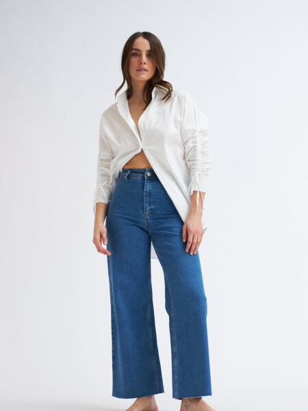 Pantalón Jean Ancho Azul Medio