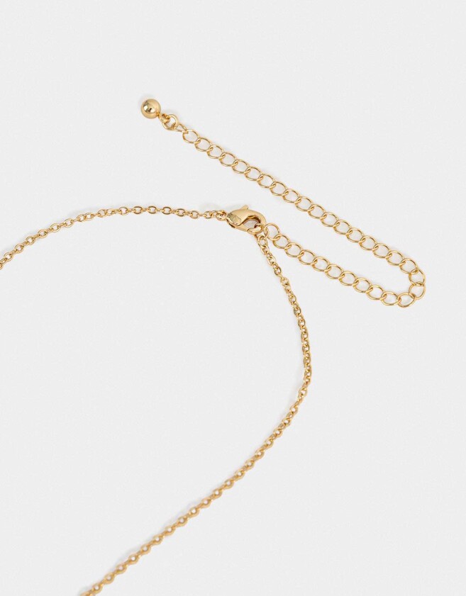 Cadena Corta con Dije Packaging especial Collar De Oso Con Strass - Dorado