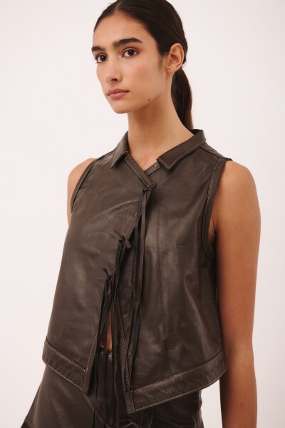 TOP JAPONA COURO Chocolate