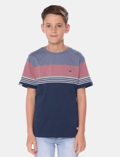REMERA RAYADA Azul