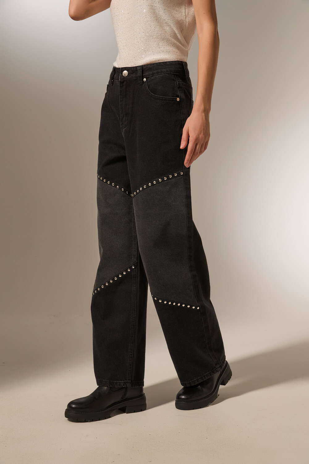 Pantalon Leni Gris Medio