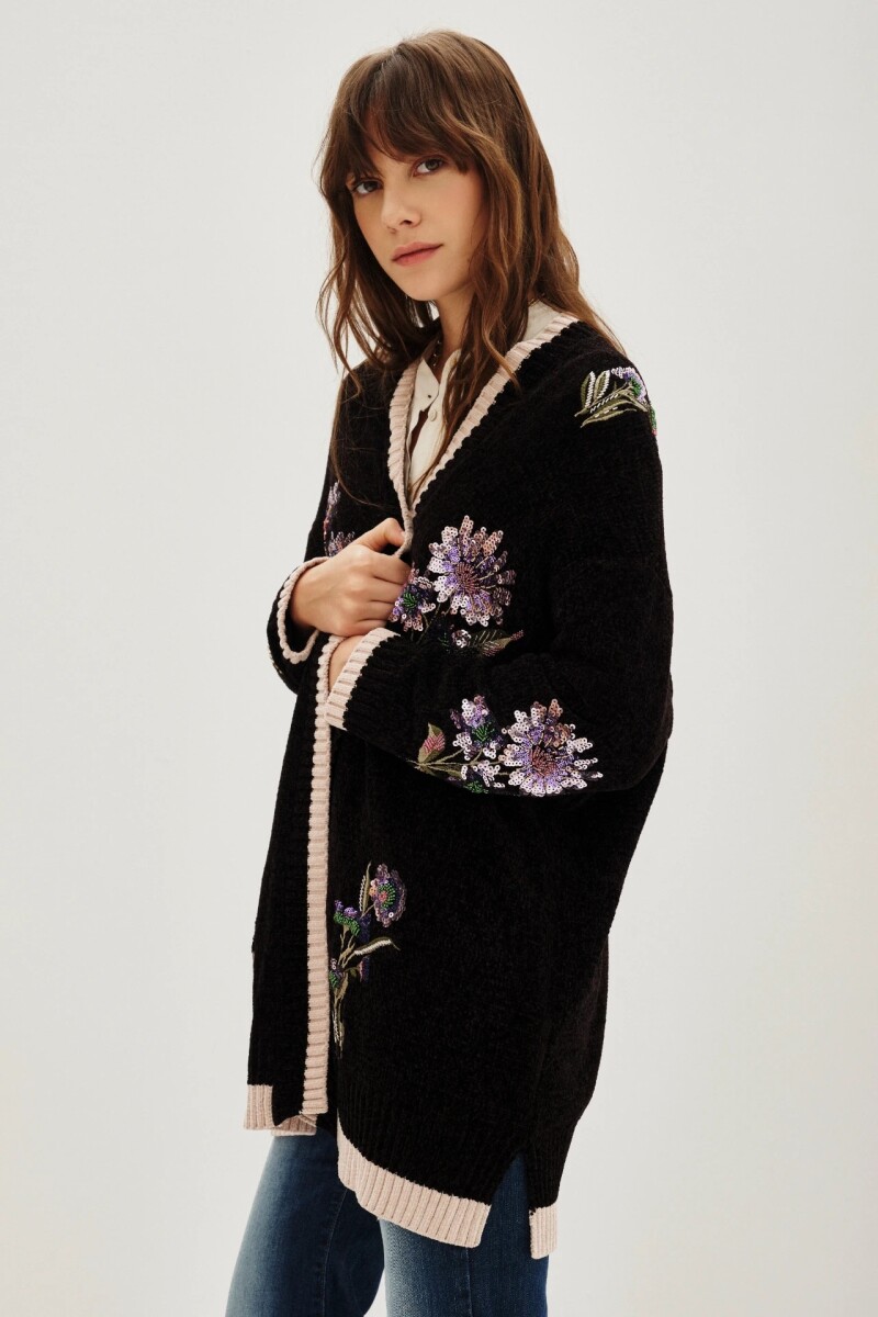 Cardigan Amelie Blossom Negro
