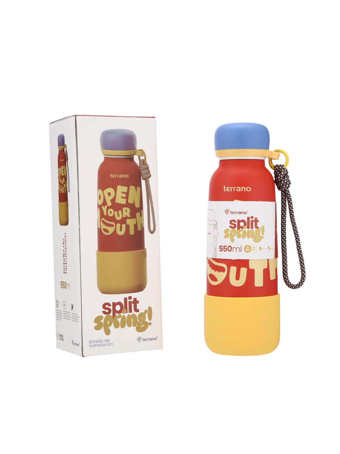 Botella Térmica Infantil Split Spring 550mL. - Rojo — Terrano