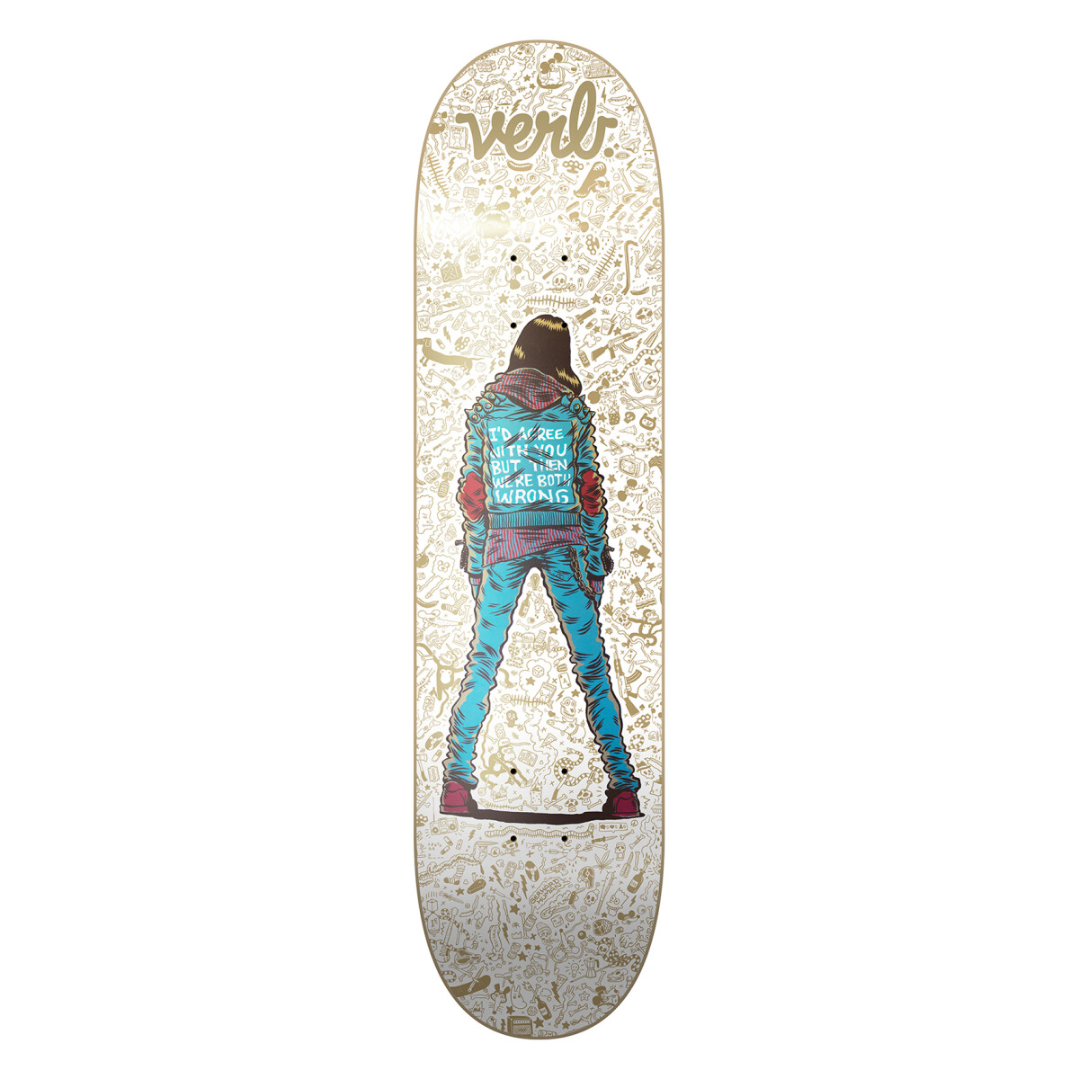 Deck Skate Verb 8.0" - Artist Series Human Politics (Sólo Tabla · Lija Incluída) 