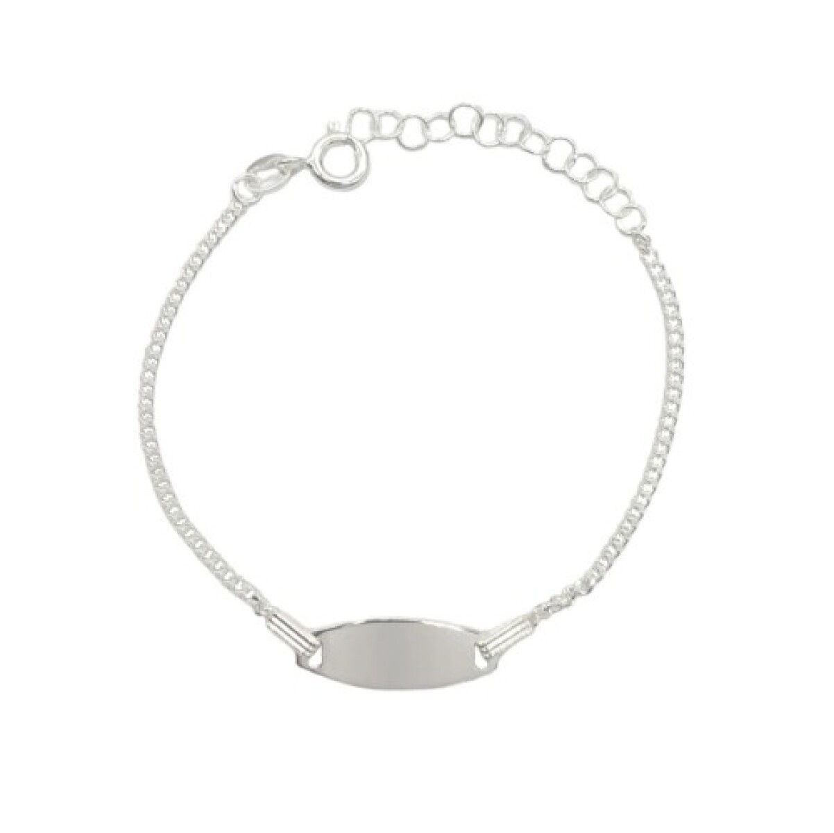 Pulsera de identidad de plata 925. 