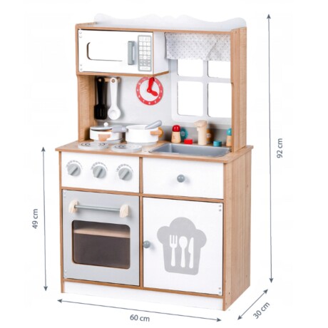 Cocina de Madera Mediana Chef con Reloj Cocina de Madera Mediana Chef con Reloj