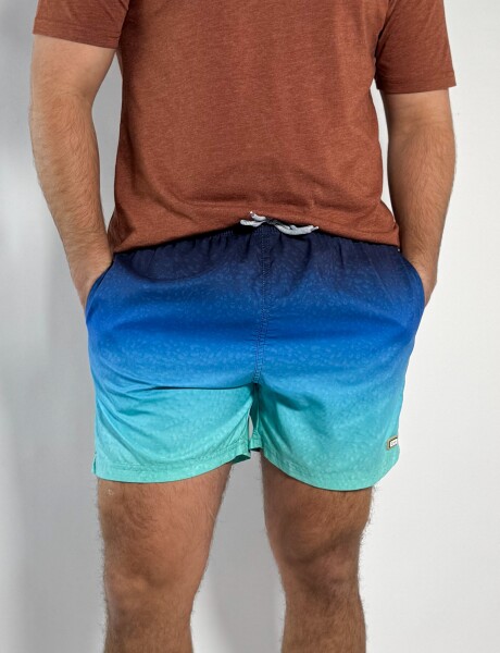 Short de baño estampado Fantino Azul