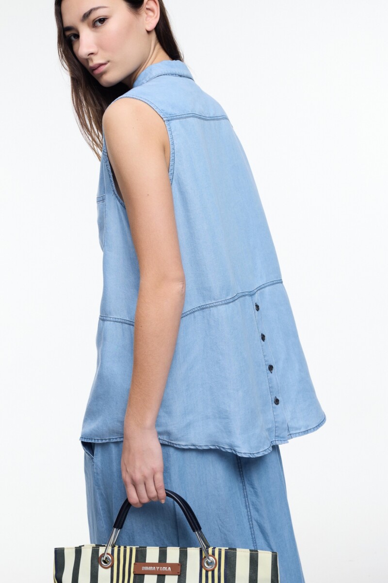 CAMISA SM LYOCELL Azul