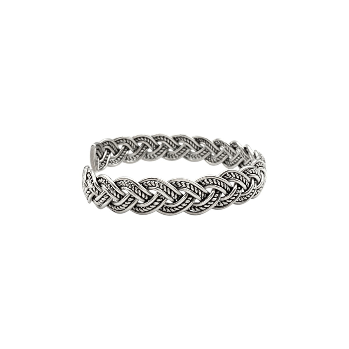 Brazalete trenzado tailandes-Plata 925-Sin Piedra-BR3000 - sinpiedra 