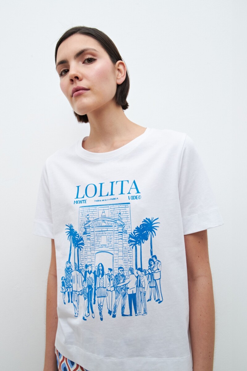 Remera estampa Ciudadela blanco