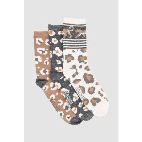 Pack de 3 medias con diseños variados Variante 43