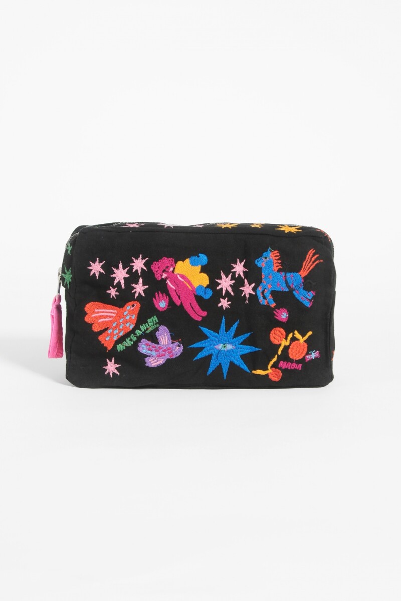 Estuche mystic bordado negro