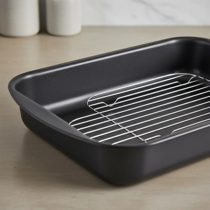 Asadera Rectangular Con Rejilla - 20048/034 - TRAMONTINA Asadera Rectangular Con Rejilla - 20048/034 - TRAMONTINA