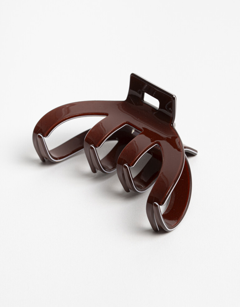 Broche Acrilico Broche Formato Moda Glossy. - Marron Chocolate
