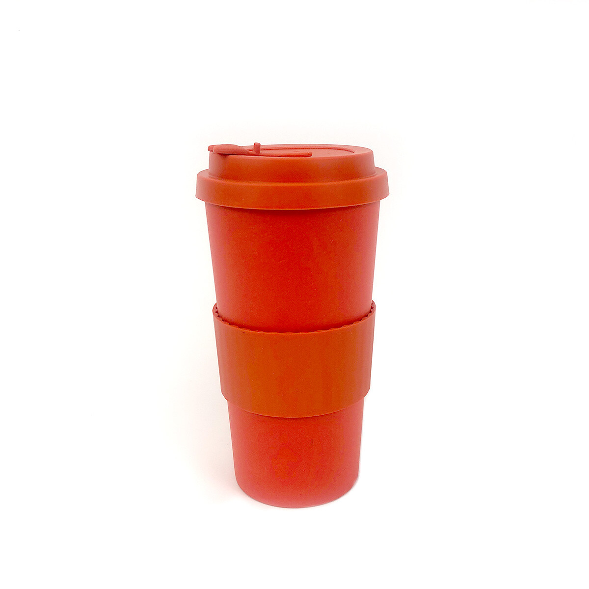 Vaso Con Agarre De Silicona - Naranja 