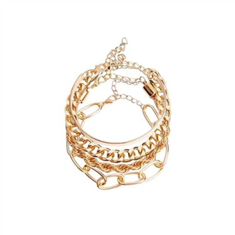 Pulsera set x4 doradas Sc
