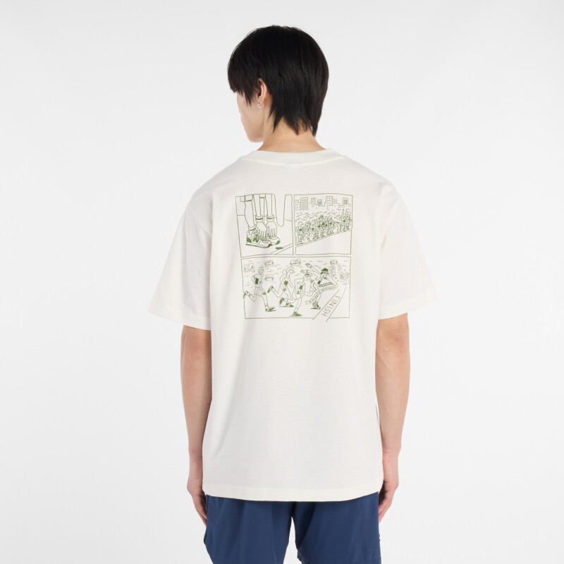 Remera New Balance de Hombre - Runners - MT53921SST WHITE