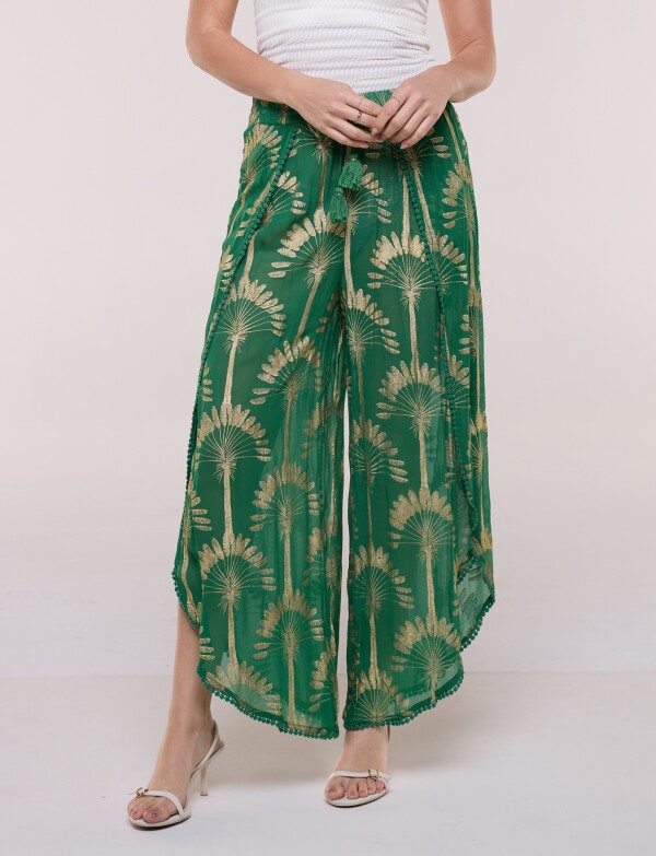 Pantalon Palazzo Gold VERDE