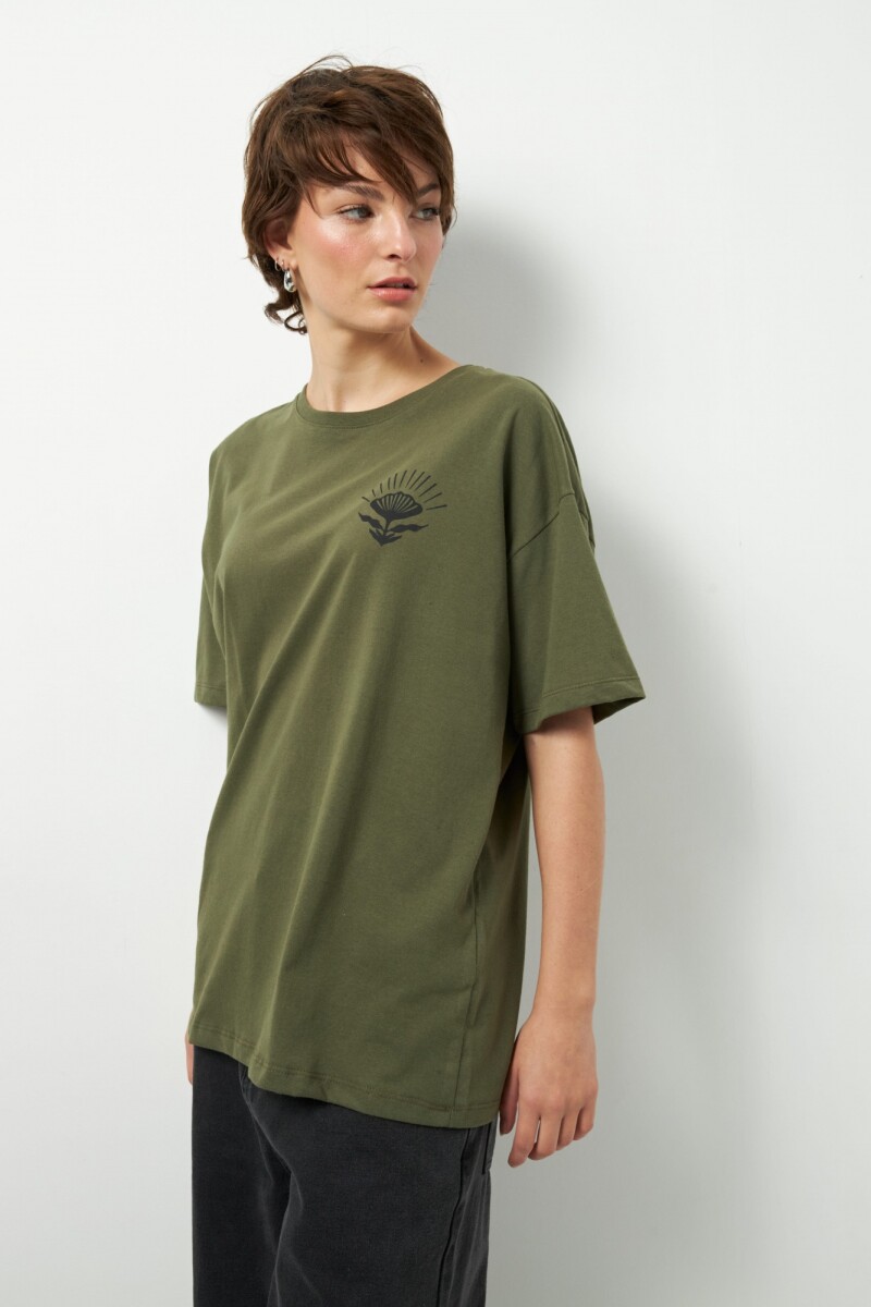 REMERA POLES Verde Militar