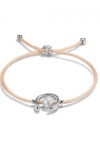 PULSERA DE HILO SALMÓN CON PERLA SHELL FORNITURA BAÑADA EN PLATA DE LEY. Pulsera