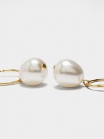 Aros Con Perlas blanco
