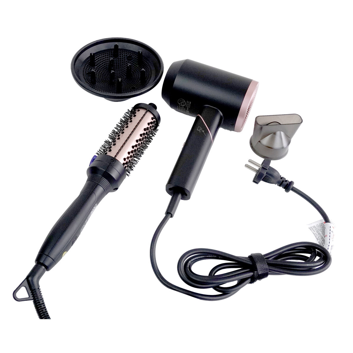 SECADOR DE PELO 40W PLEGABLE + CEPILLO C/DIFUSOR 