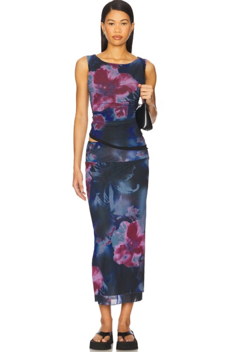 FALDA SUNSET MESH Morado