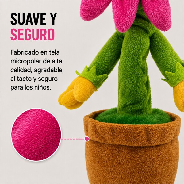 Girasol Interactivo que Baila, Canta, Graba y Repite Voz Rosa