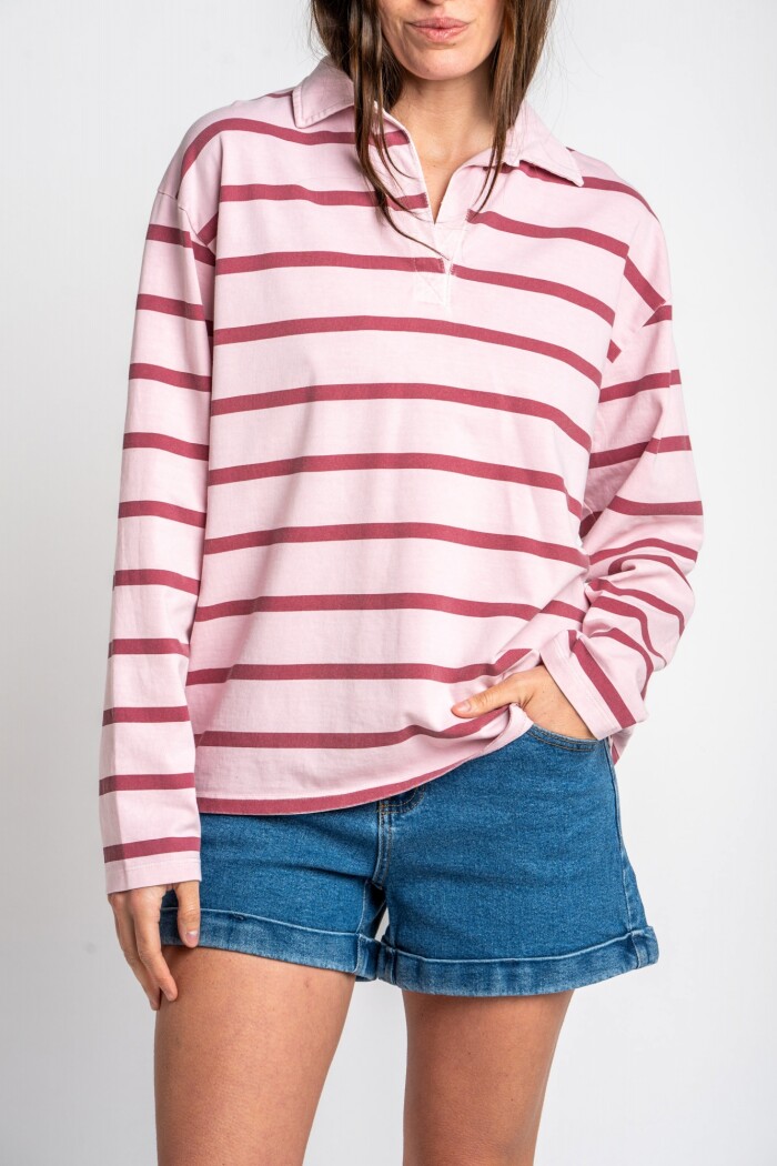 Sweater Polo Rosa