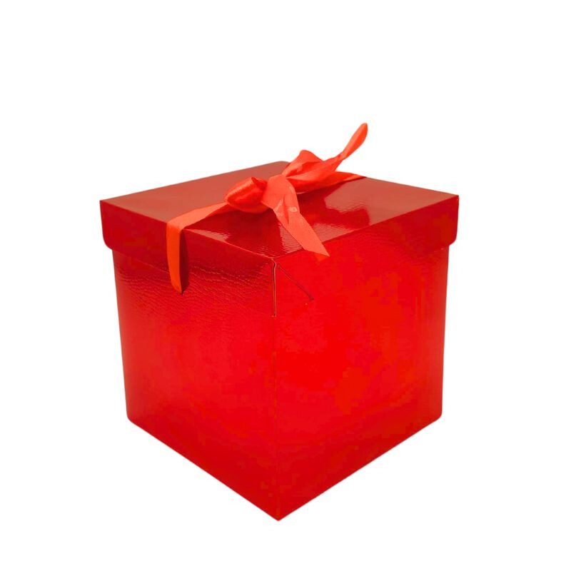 Caja de Regalo Mediana Metalizada Rojo