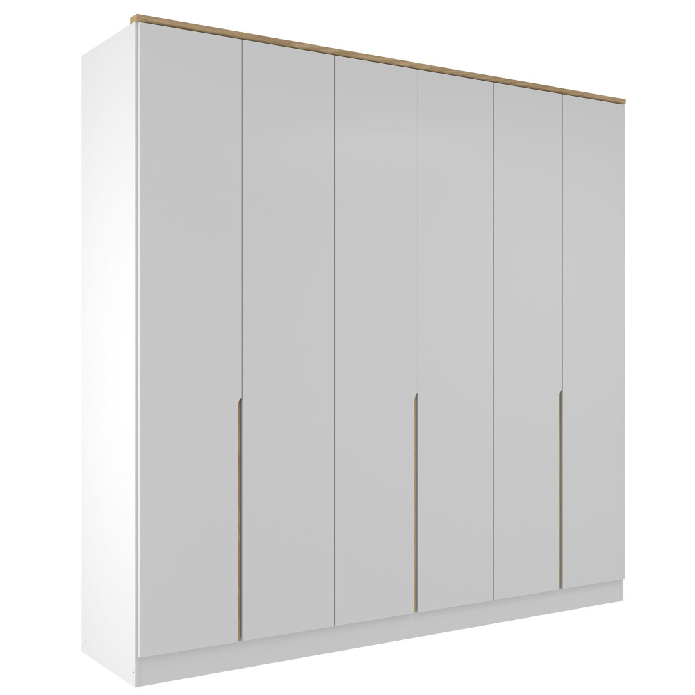 PLACARD ROPERO 6 PUERTAS MDF BLANCO LOGAN