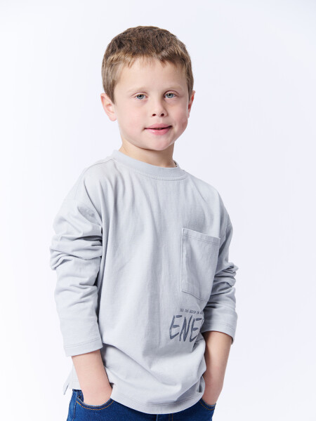 Remera Manga larga Rayado Energy Gris