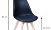 Silla Eames Joly - Acolchonado - Base De Madera Negro