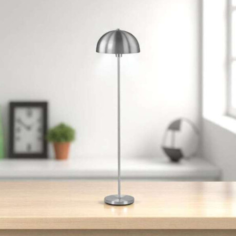 Lámpara de Mesa y Escritorio con Luz Led Base Plana Plateado