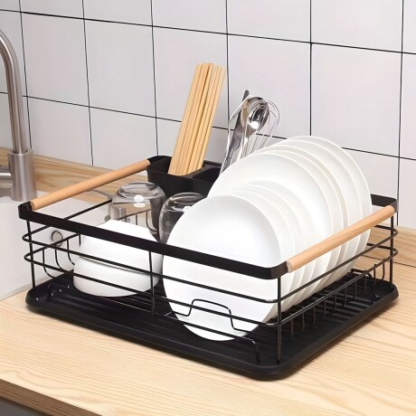 Escurridor de Platos Metálico con Base de Plástico 42cm x 32cm x 14cm Escurridor de Platos Metálico con Base de Plástico 42cm x 32cm x 14cm