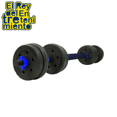 Set 2 Mancuernas + Barra 3en1 + 30kg Disco Pesa PVC 6x5KG