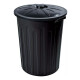Cesto Recipiente 65l Tacho Para Residuos Basura Negro Negro