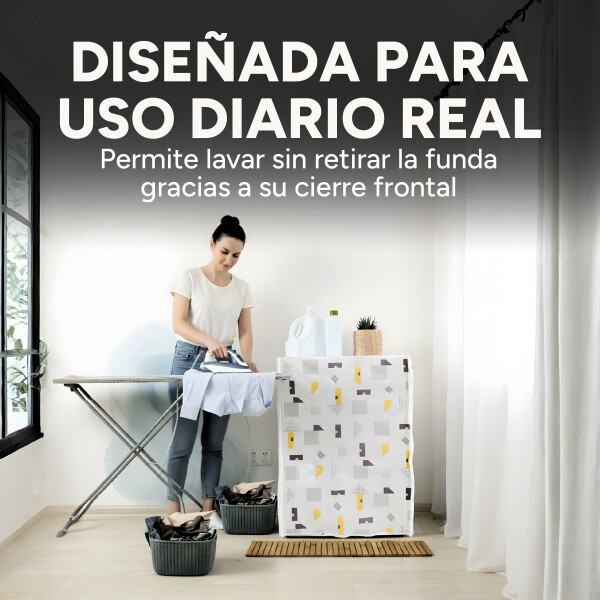 Funda Cubre Protector Lavarropas Carga Frontal Impermeable Diseño 1
